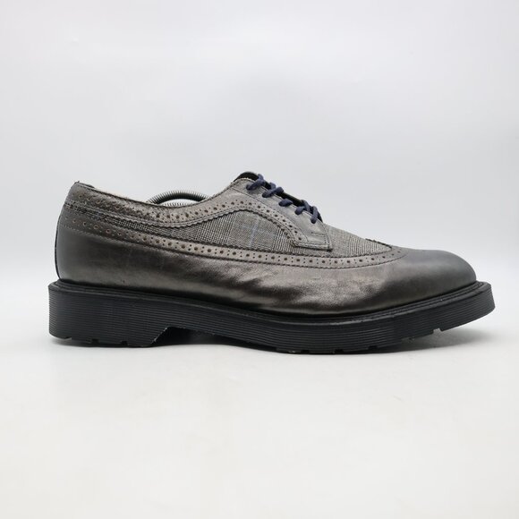 Martens Mie 3989 Brogue Shoes Men's 12 Gray Metallic Leather